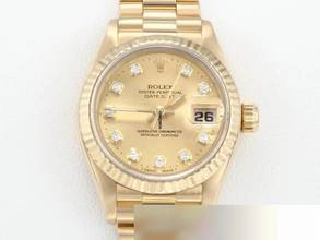 Thumbnail von Rolex Lady-Datejust Gelbgold 750 Diamanten 1996 Automatik Gold Damen 18kt Yellow Gold President-band Chronometer Oyster