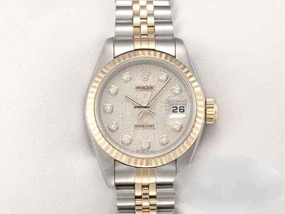  Rolex Lady-Datejust Edelstahl Gelbgold 750 Diamanten Automatik Gold Stahl Damen Stainless Steel 18kt Yellow Gold Jubilé-band Chronometer Oyster 