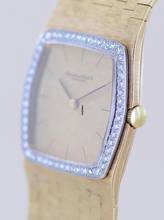 Thumbnail von IWC 18K Gelbgold Dresswatch 750 gold Jumbo Diamond Bezel Milanaise ultra rar