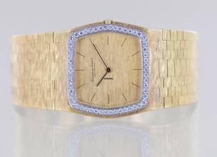 Thumbnail von IWC 18K Gelbgold Dresswatch 750 gold Jumbo Diamond Bezel Milanaise ultra rar