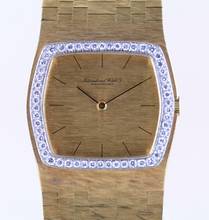 Thumbnail von IWC 18K Gelbgold Dresswatch 750 gold Jumbo Diamond Bezel Milanaise ultra rar