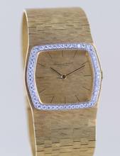 Thumbnail von IWC 18K Gelbgold Dresswatch 750 gold Jumbo Diamond Bezel Milanaise ultra rar