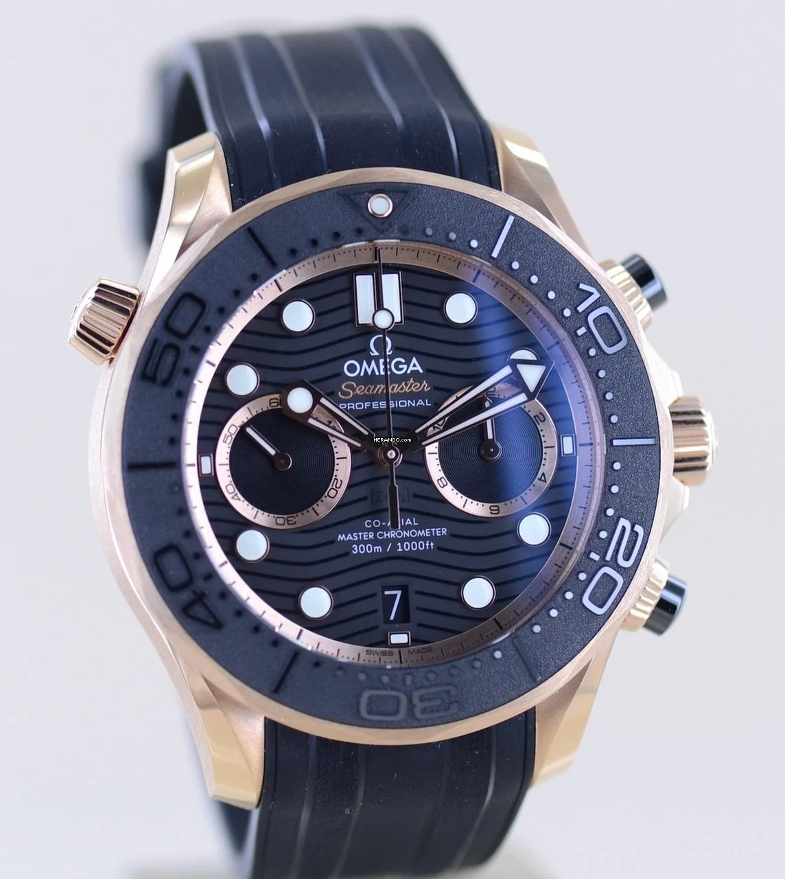 Thumbnail von Omega Seamaster Diver 300 M Chronograph 18K Sedna Gold 44mm B+P Cal 9901
