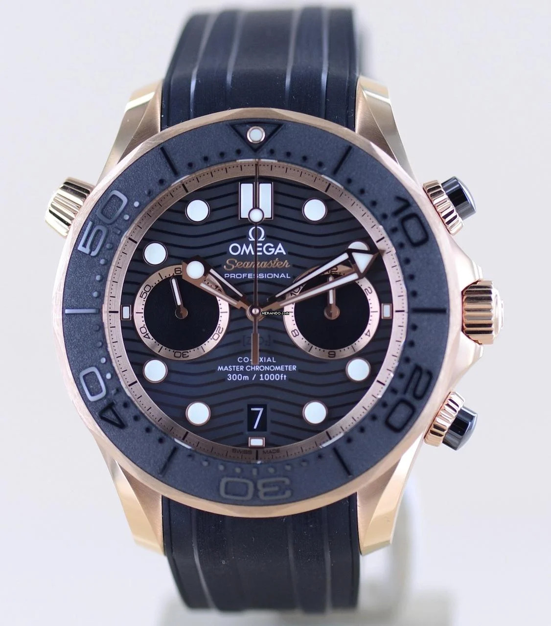 Thumbnail von Omega Seamaster Diver 300 M Chronograph 18K Sedna Gold 44mm B+P Cal 9901