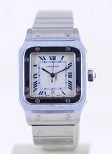 Thumbnail von Cartier Santos Galbée Mens Medium Stahl Galbée Roman Dial Quarz Unisex Date
