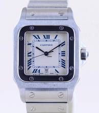 Thumbnail von Cartier Santos Galbée Mens Medium Stahl Galbée Roman Dial Quarz Unisex Date