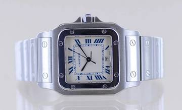 Thumbnail von Cartier Santos Galbée Mens Medium Stahl Galbée Roman Dial Quarz Unisex Date
