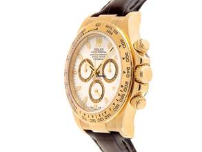 Thumbnail von Rolex Daytona Ref.116518 2010 Box&Beschreibung wie Neu Vintage Daytona 18kt Krokoleder Faltschließe