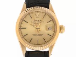 Thumbnail von Rolex Lady-Datejust Ref.6917 1972 Box&Beschreibung sehr gut Vintage Datejust Lady open 6/9 18kt Gelbgold