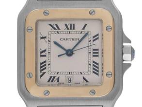 Thumbnail von Cartier Santos Galbée GM Großes Modell Ref.1566 1998 Box&Beschreibung sehr gut Vintage Santos Galbee GM großes Modell