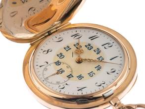 Thumbnail von Monopol Taschenuhr 14kt Roségold sehr gut Vintage Taschenuhr 14kt Roségold 105g