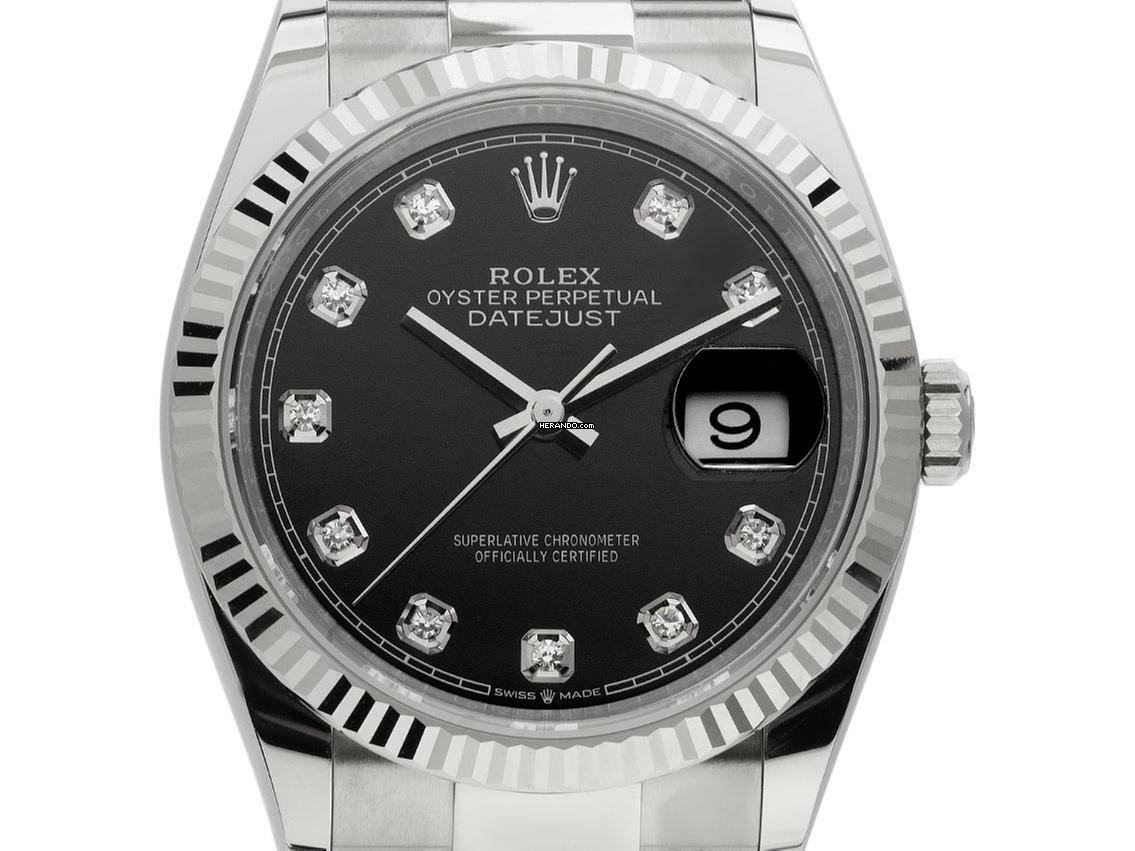  Rolex Datejust 36 Diamanten Ref.126234 2019 Box&Beschreibung wie Neu Datejust Diamanten 