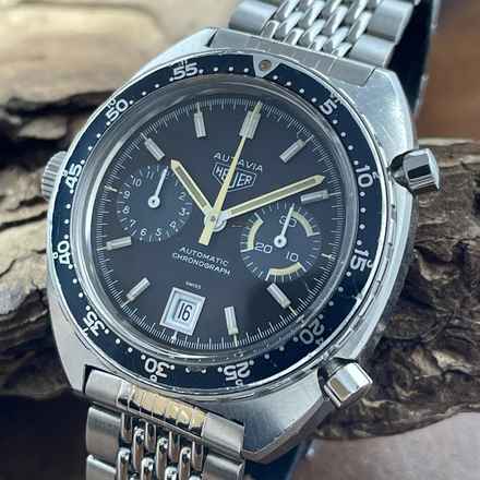  Heuer Autavia Cal. 12 - Ref. 1163V - Vintage Tropical Dial - Revi papers 