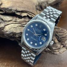 Thumbnail von Rolex Datejust 36 Oyster Perpetual Datejust 36 - Ref. 1601 - Diamant Indizes Factory Set Diamanten Indizes