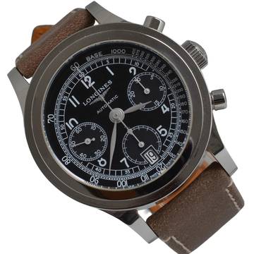  Longines Heritage 1942 chronograph L2.768.4 automatic black dial 2014 