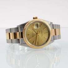 Thumbnail von Rolex Oyster Perpetual Date 15223 champagne dial Full Set TOP Condition