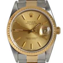Thumbnail von Rolex Oyster Perpetual Date 15223 champagne dial Full Set TOP Condition