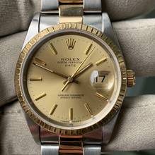 Thumbnail von Rolex Oyster Perpetual Date 15223 champagne dial Full Set TOP Condition