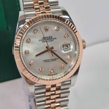 Thumbnail von Rolex Datejust 41 41mm Ouro Rosé & Aço & Diamantes & Madrepérola Automático Completo
