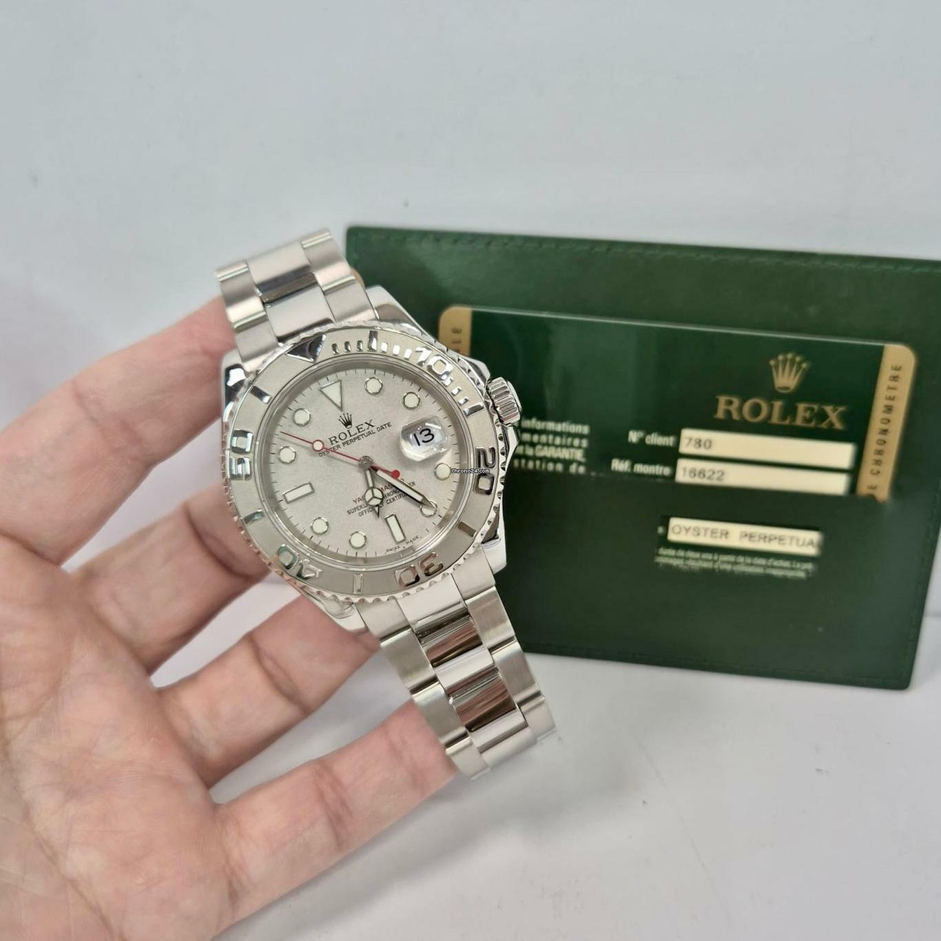 Rolex Yacht-Master 40 40mm Platina & Aço Automático Completo