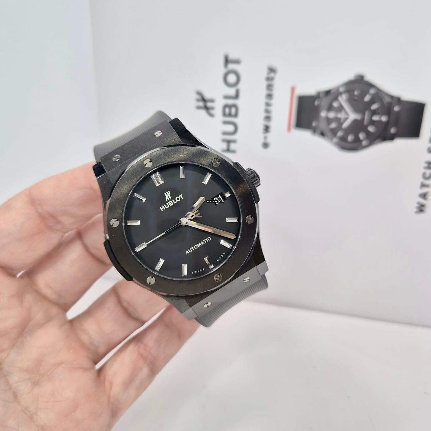  Hublot Classic Fusion Black Magic Cerâmica 45mm Automático Completo 