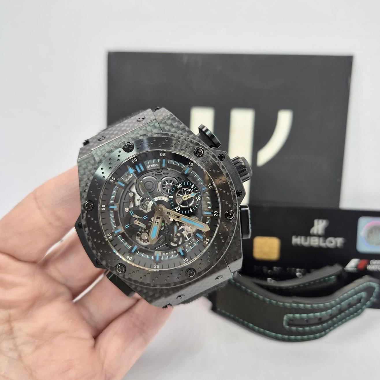  Hublot King Power F1 Abu Dhabi Carbon Split Seconds Limited 48mm Completo 