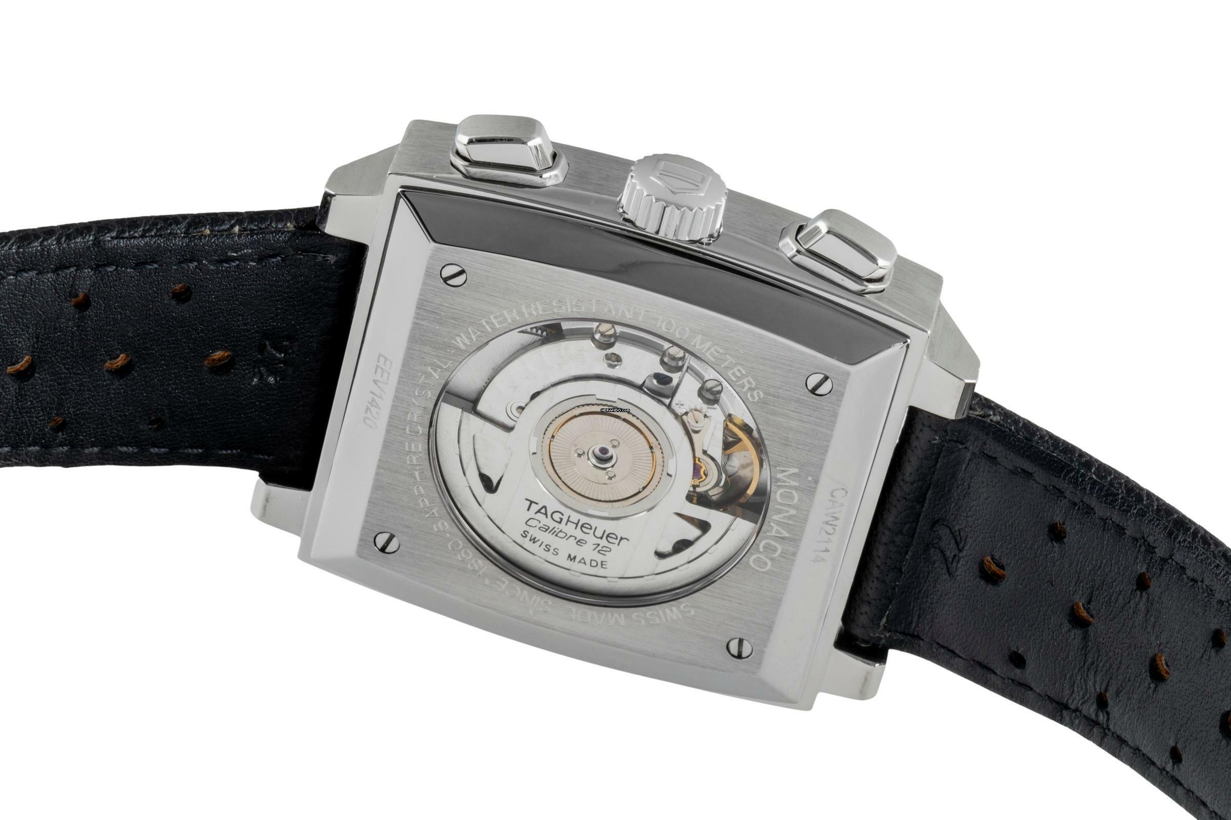 Thumbnail von TAG Heuer Monaco Calibre 12 Chronograph Automatik Stahl Herren Ref. CAW2114 B&P 2010