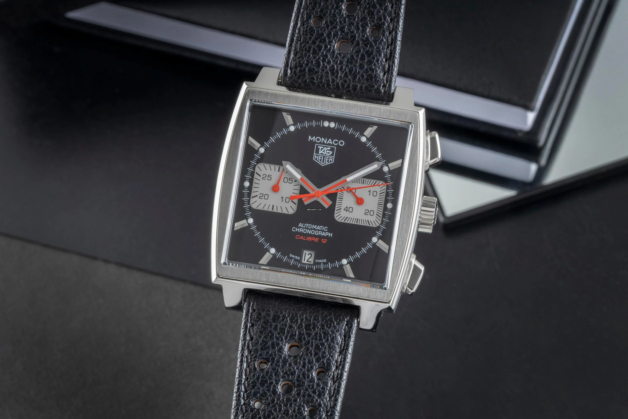 Thumbnail von TAG Heuer Monaco Calibre 12 Chronograph Automatik Stahl Herren Ref. CAW2114 B&P 2010