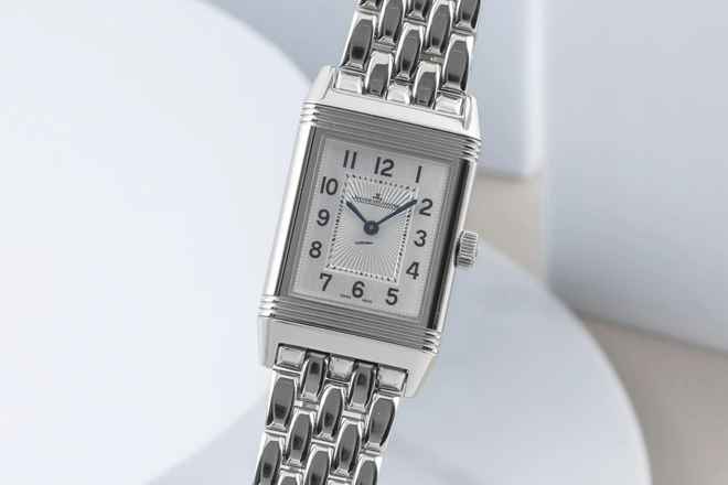  Jaeger-LeCoultre Reverso Lady Stahl Handaufzug Damenuhr Ref Q2608140 B&P 