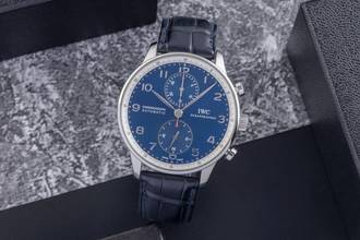 Thumbnail von IWC Portugieser Chronograph Laureus Chronograph Automatik Stahl Ref IW371432 Limitiert B&P