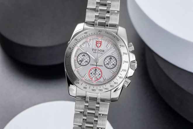  Tudor Sport Chronograph Silver Dial Edelstahl Automatik Ref. 20300 H-Serie 