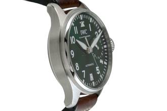 Thumbnail von IWC Große Fliegeruhr Big Pilot Stahl Automatik Green Dial Herrenuhr Ref. IW501015 B&P NP. 13900 