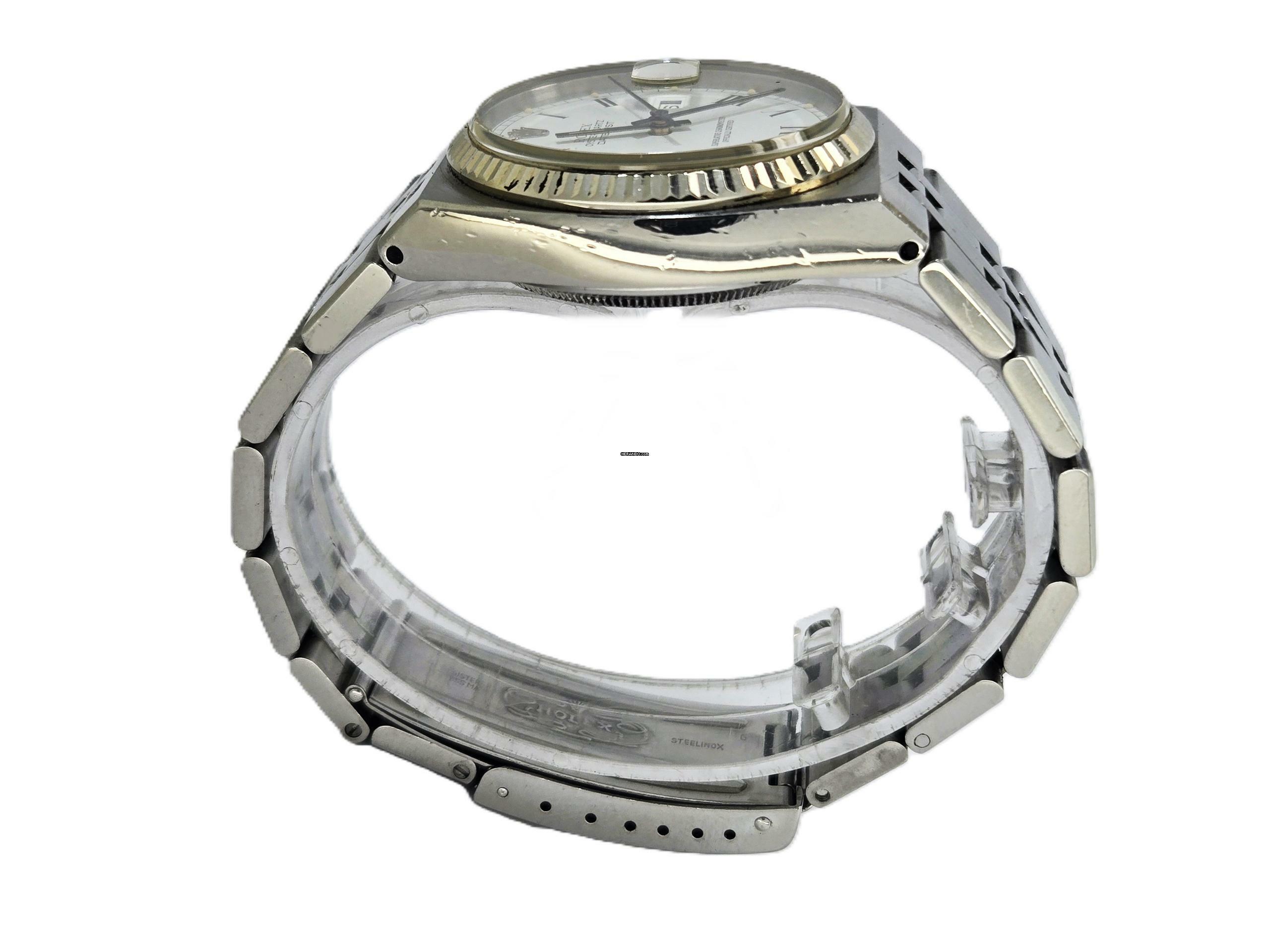 Thumbnail von Rolex Datejust Oysterquartz 18k Bezel rare white Dial