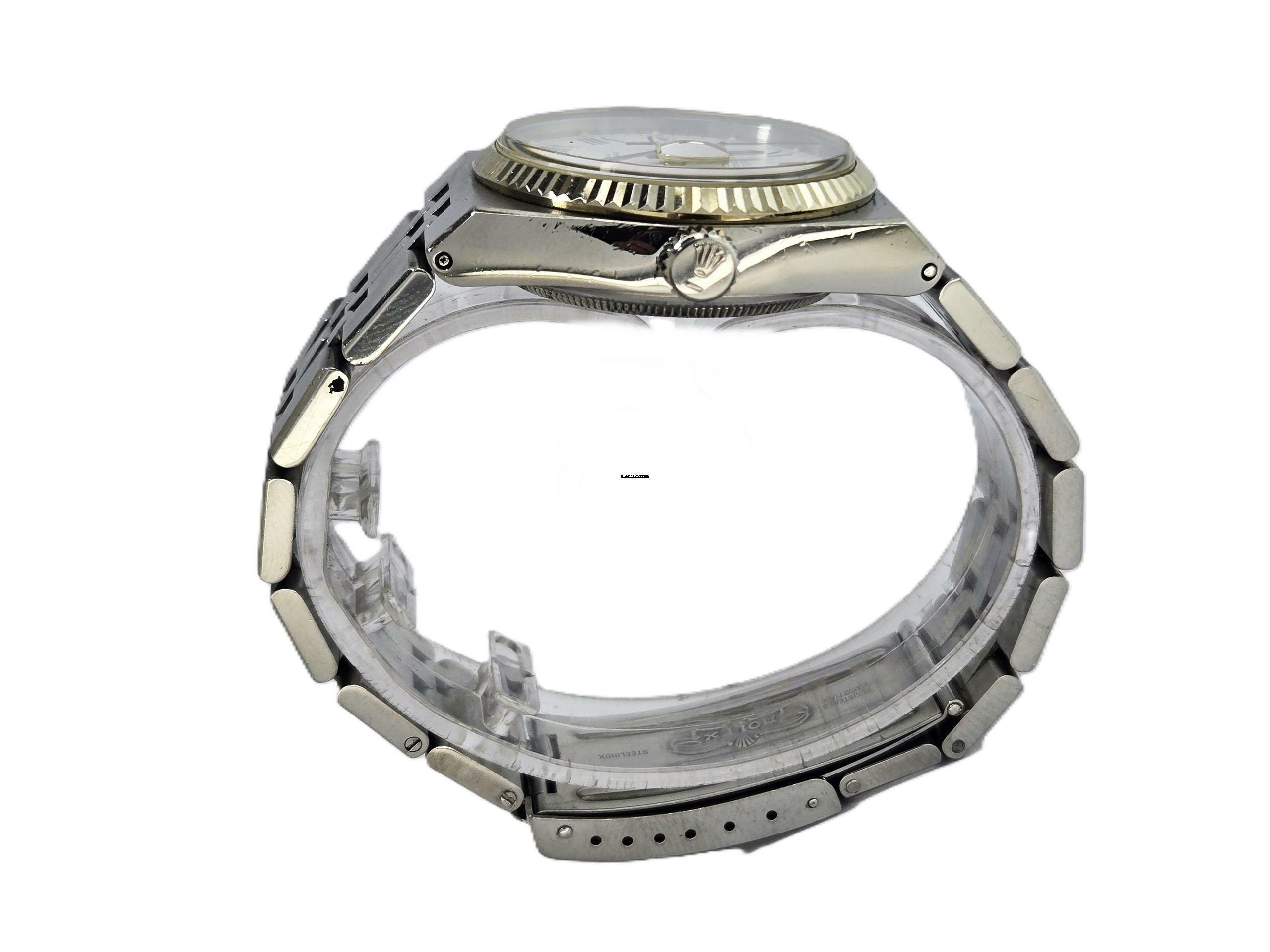 Thumbnail von Rolex Datejust Oysterquartz 18k Bezel rare white Dial