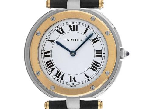  Cartier Santos Ronde GM großes Modell Ref.8191 1988 Box&Beschreibung sehr gut Vintage Santos Ronde GM Großes Modell 