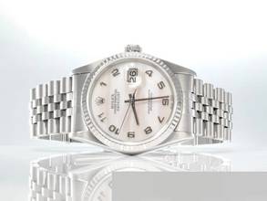 Thumbnail von Rolex Datejust 36 36mm 16234 2004 Stahl Weissgold 750 Cacholong Gold Damen Herren Stainless Steel Jubilé-band Chronometer Oyster White Dial