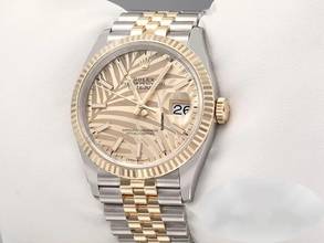 Thumbnail von Rolex Datejust 36 36mm 126233 2022 Stahl Gelbgold 750 Palmenmuster Automatik Stainless Steel 18kt Yellow Gold Jubilé-band Chronometer Oyster
