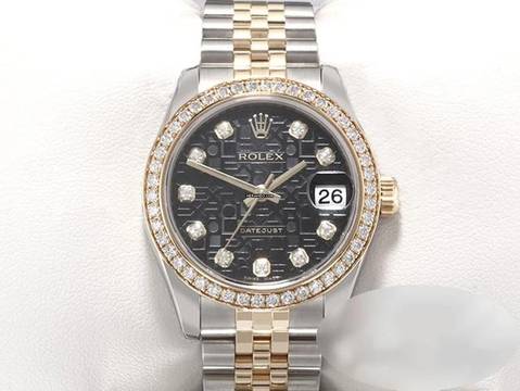  Rolex Datejust 31 31mm 178383 2015 Stahl Gelbgold 750 Diamanten Automatik Stainless Steel 18kt Yellow Gold Jubilé-band Chronometer Oyster Black Dial 