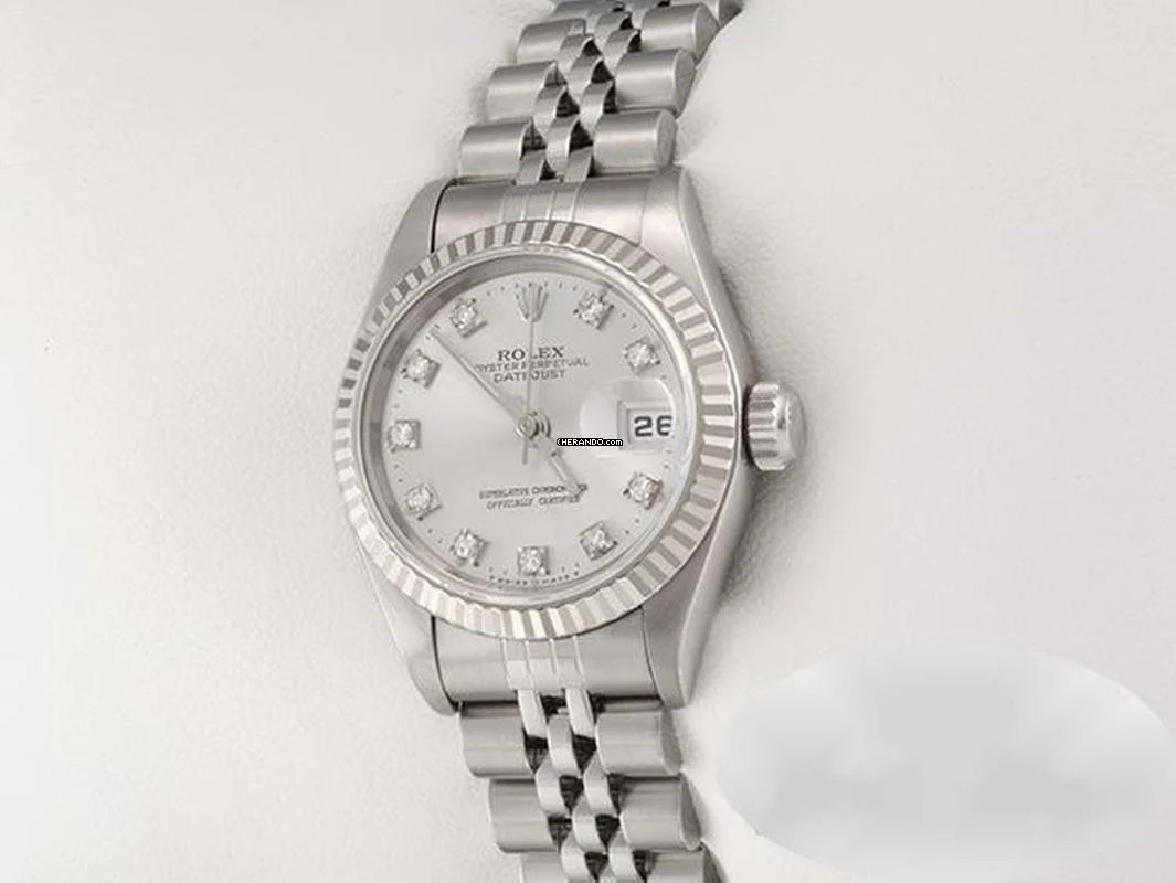 Rolex Lady-Datejust Stahl Weissgold 750 Diamanten Automatik Gold Damen Stainless Steel 18kt White Gold Jubilé-band Chronometer Oyster