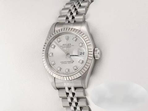  Rolex Lady-Datejust Stahl Weissgold 750 Diamanten Automatik Gold Damen Stainless Steel 18kt White Gold Jubilé-band Chronometer Oyster 