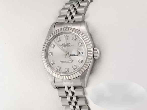  Rolex Lady-Datejust Stahl Weissgold 750 Diamanten Automatik Gold Damen Stainless Steel 18kt White Gold Jubilé-band Chronometer Oyster 
