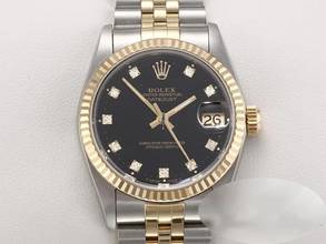 Thumbnail von Rolex Datejust 31 Medium Stahl Gelbgold 750 Diamanten Automatik Gold Stahl Stainless Steel 18kt Yellow Gold Jubilé-band Chronometer Oyster Black Dial