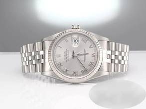 Thumbnail von Rolex Datejust 36 36mm 16234 2000 Stahl Weissgold 750 Gold Damen Herren Stainless Steel Jubilé-band Chronometer Oyster Silver Dial