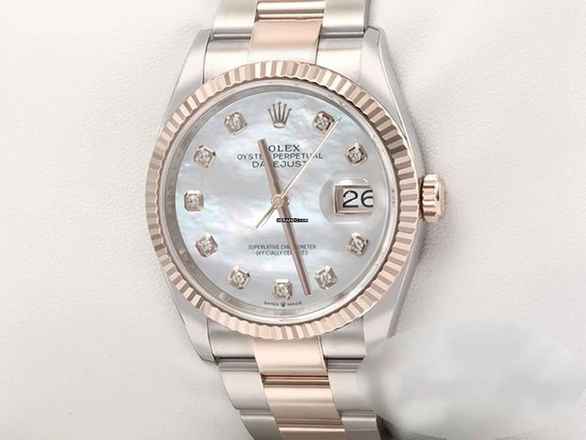  Rolex Datejust 36 36mm 126231 2020 Stahl Rosegold 750 Perlmutt Diamanten Automatik Stainless Steel 18kt Rose Gold Oyster-band Chronometer 