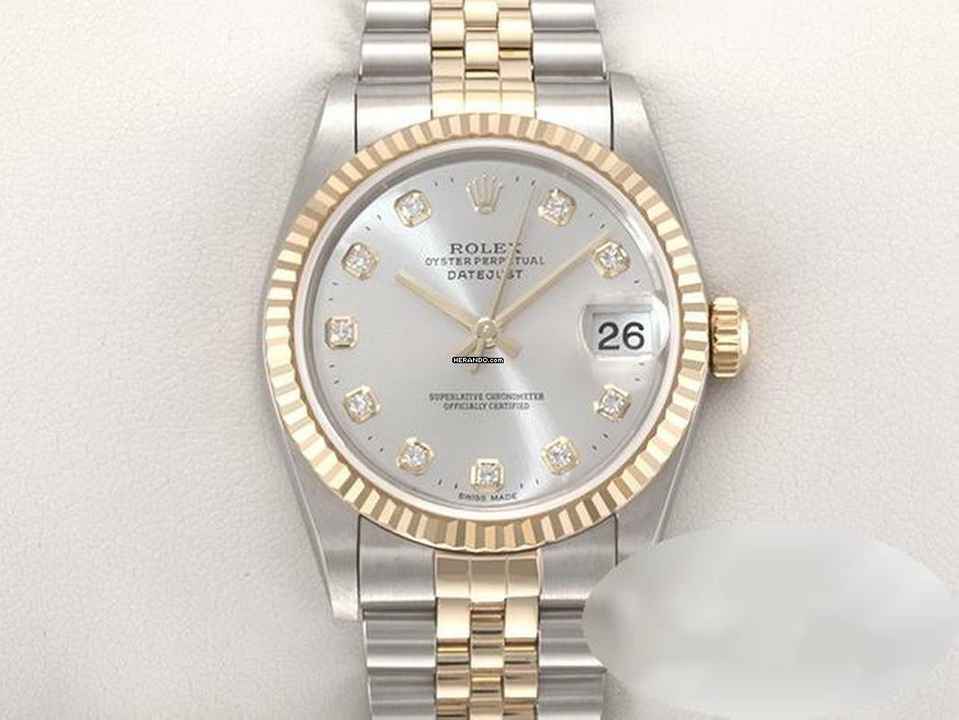  Rolex Datejust 31 Stahl Gelbgold 750 2003 Diamanten Automatik Gold Stahl 