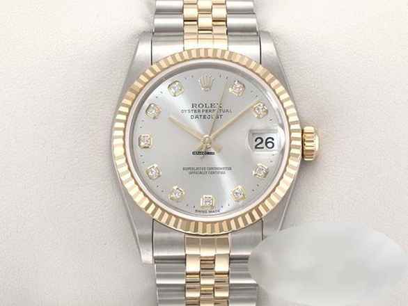  Rolex Datejust 31 Stahl Gelbgold 750 2003 Diamanten Automatik Gold Stahl 