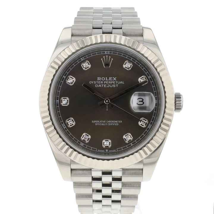  Rolex Datejust 41 Jubilee Rhodium Diamond Dial 