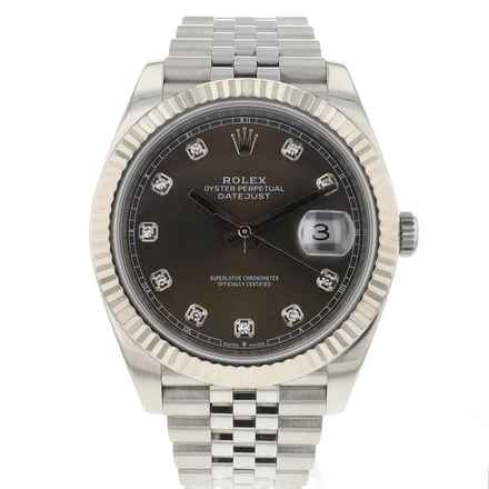  Rolex Datejust 41 Jubilee Rhodium Diamond Dial 