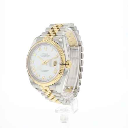  Rolex Datejust 36 Steel/Gold Roman MoP Dial 