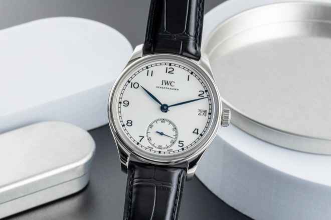 IWC Portugieser Handaufzug 8 Tage Handaufzug Stahl Herrenuhr Ref. IW510212 B&P Limited 